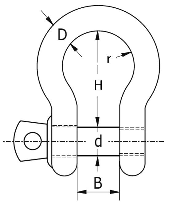 Stållegerad Schackel- Galvaniserad