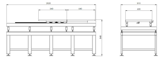 Formbord med smidda konsoler 6 ton